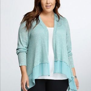 NWT Torrid Open Front Chiffon Cardigan Sz 2x